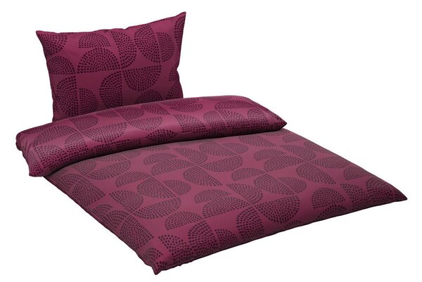 POSTELJNINA 140/200 cm saten večbarvno, bordo