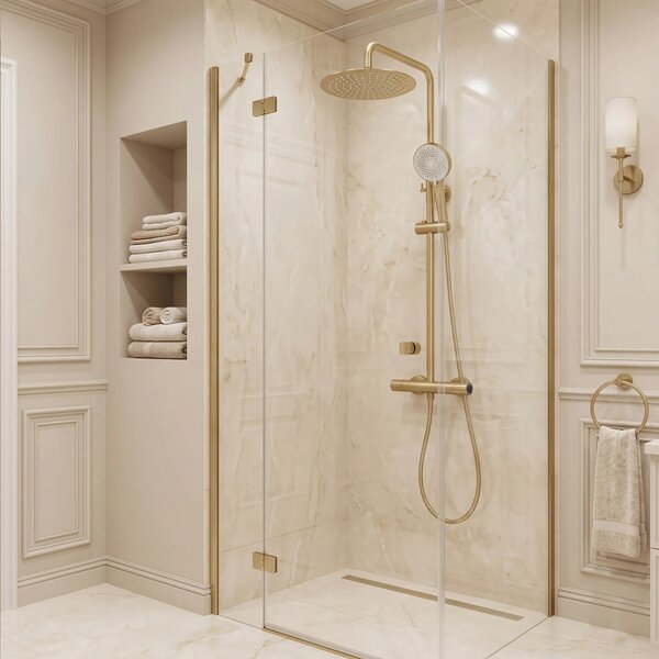 Tuš set s termostatom Rea Drop Brush Gold