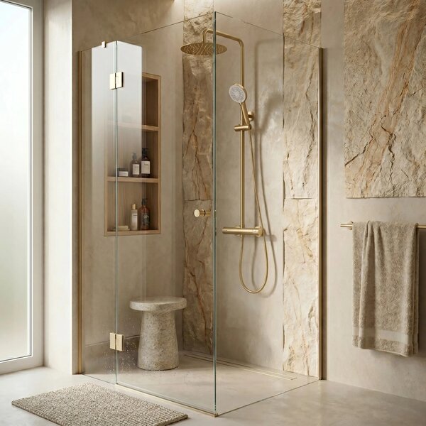 Tuš set s termostatom Rea Drop Brush Gold