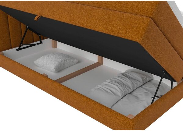 Premium Living Postelja Boxspring Lina, Opečnato Rjava, 200x200