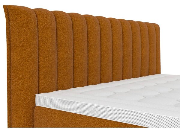 Premium Living Postelja Boxspring Lina, Opečnato Rjava, 200x200