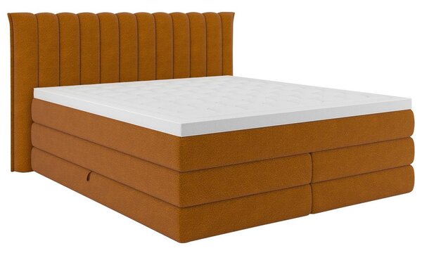 Premium Living Postelja Boxspring Lina, Opečnato Rjava, 200x200