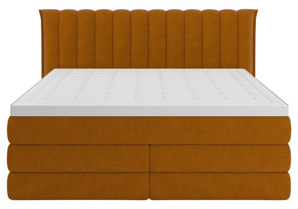 Premium Living Postelja Boxspring Lina, Opečnato Rjava, 200x200