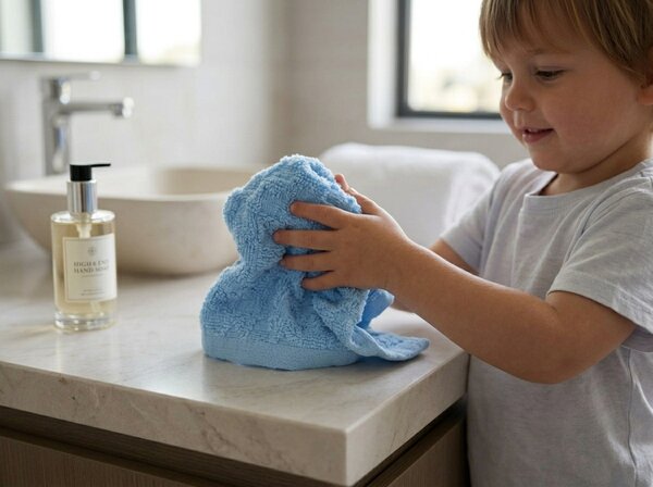 Otroška brisača KAPPA 40x60 cm modra, 100% bombaž