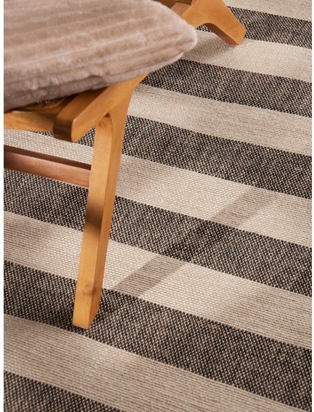 Črno-kremno bela obojestranska ročno tkana preproga iz jute 120x170 cm Playa – Hanse Home