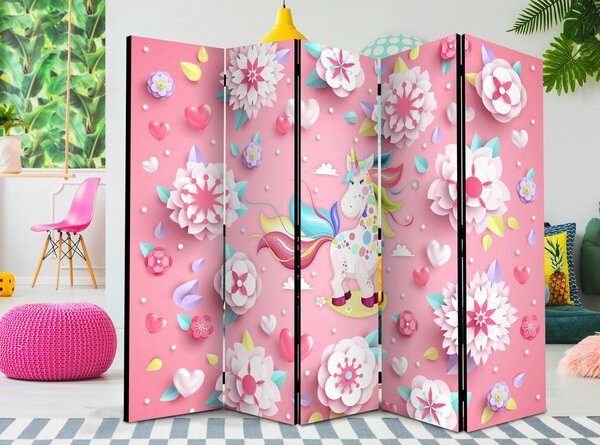 PARAVAN 225/172/3 cm večbarvno, pink