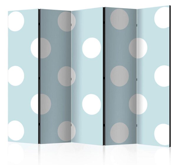 PARAVAN 225/172/3 cm bela, pastelno modra