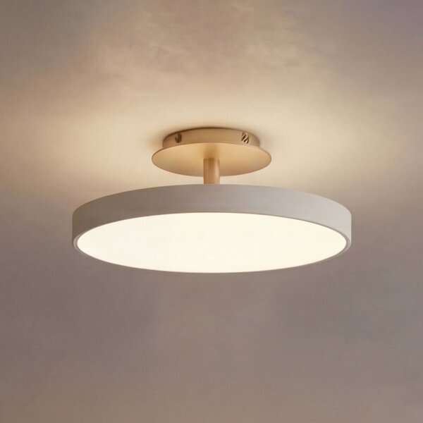 UMAGE LED stropna svetilka Asteria UP PLUS, biserno bela, Ø 31 cm CCT, zatemnjen, Bež, Dnevna soba / jedilnica, Kovina, Dizajn