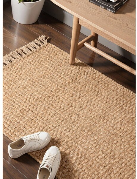 Obojestranski ročno tkan tekač iz jute v naravni barvi 80x200 cm Fjord – Hanse Home