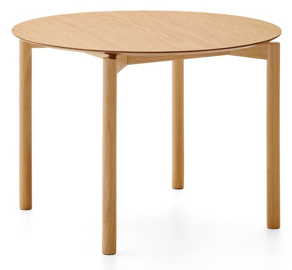 Okrogla jedilna miza v jesenovem dekorju ø 110 cm Indara – Kave Home