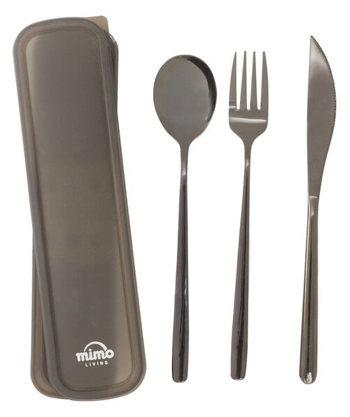 Črn pribor iz nerjavečega jekla 3 ks Mimo – Premier Housewares