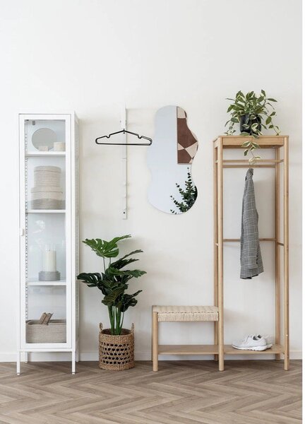 Bela kovinska vitrina 40x180 cm Brisbane – House Nordic