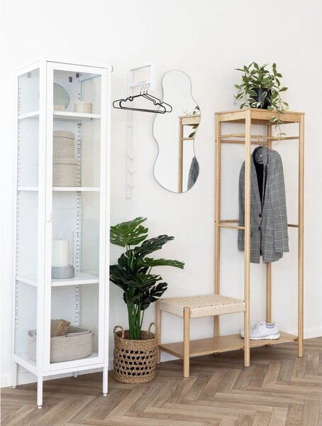 Bela kovinska vitrina 40x180 cm Brisbane – House Nordic