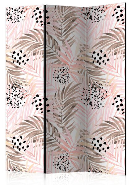 PARAVAN 135/172/3 cm bela, pink