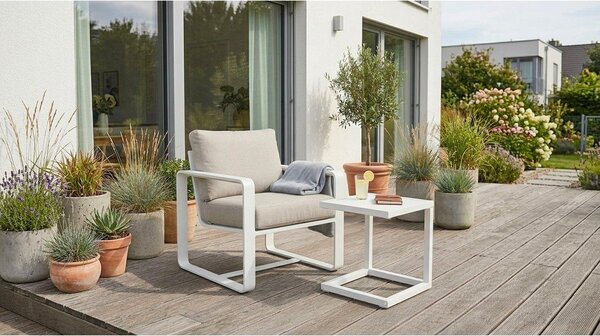 Aluminijasta vrtna mizica 40x40 cm Hilde – Bizzotto