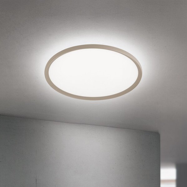 ORION LED stropna svetilka Kant, Ø 60 cm, kaki, CCT kovina/plastika, zatemnjen, Zelena, Dnevna soba / jedilnica, Aluminij, Sodobni