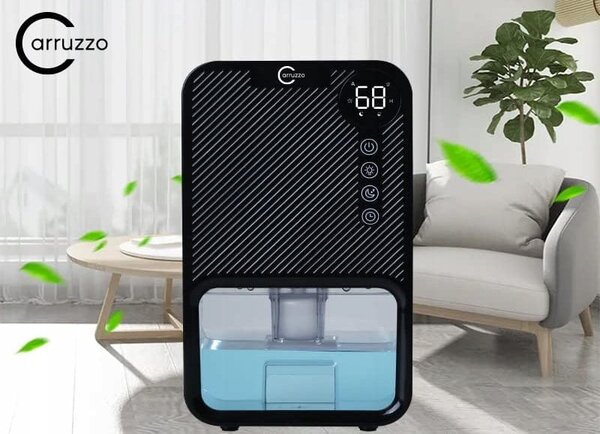 85W razvlaževalec in čistilec zraka LCD absorber vlage 3,8L črn LED RGB