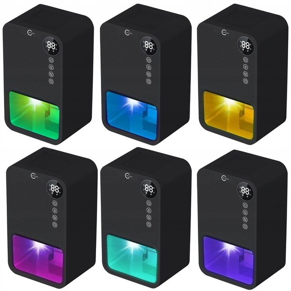 85W razvlaževalec in čistilec zraka LCD absorber vlage 3,8L črn LED RGB