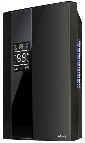 2v1 90W razvlaževalec in čistilec zraka LCD - absorber vlage 1,8L črn