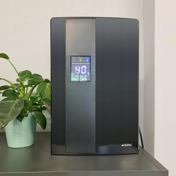 2v1 90W razvlaževalec in čistilec zraka LCD - absorber vlage 1,8L črn