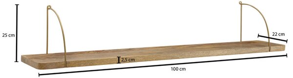 STENSKI REGAL 100/25/22 cm rjava