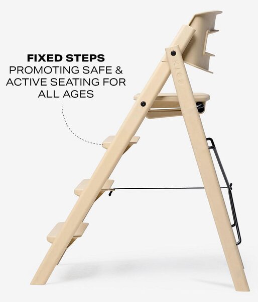 STOLČEK ZA HRANJENJE KAOS Klapp High Chair 45,5/60/81 cm krem barve
