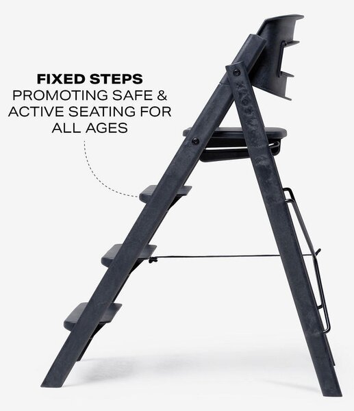 STOLČEK ZA HRANJENJE KAOS Klapp High Chair 45,5/60/81 cm črna