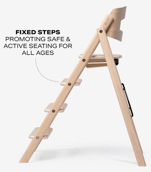 STOLČEK ZA HRANJENJE KAOS Klapp High Chair 45,5/60/81 cm medeni hrast
