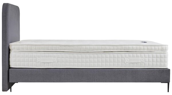 BOXSPRING POSTELJA x , tekstil, leseni material siva