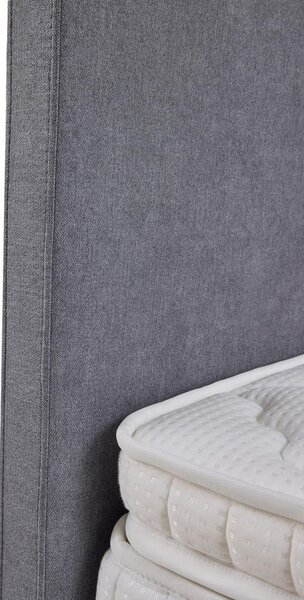 BOXSPRING POSTELJA x , tekstil, leseni material siva