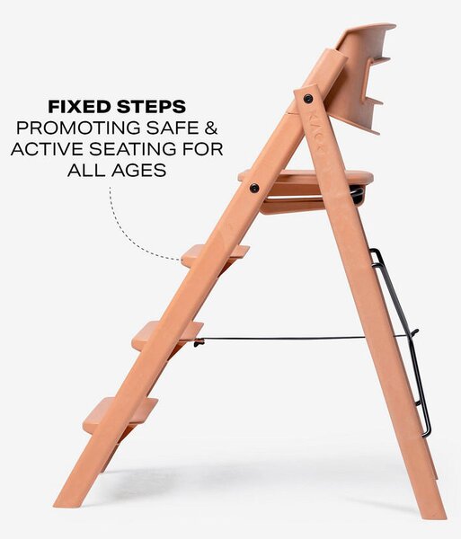 STOLČEK ZA HRANJENJE KAOS Klapp High Chair 45,5/60/81 cm terakota