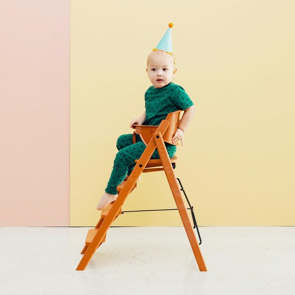 STOLČEK ZA HRANJENJE KAOS Klapp High Chair 45,5/60/81 cm terakota
