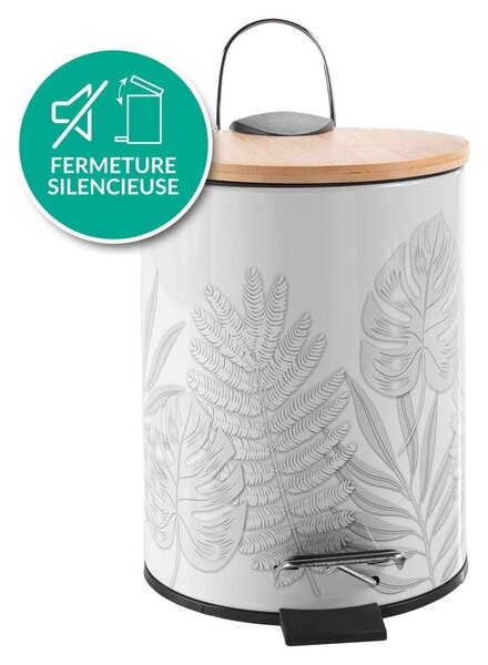 Bel kovinski koš za smeti s pedalom 3 l Amber – douceur d'intérieur
