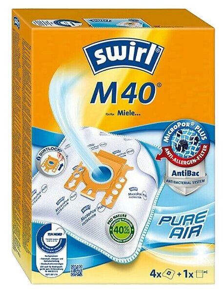 Swirl Vreča za sesalec M 40 EcoPor (4 kos, Ustrezno za: Miele sesalnik, Hoover sesalnik)