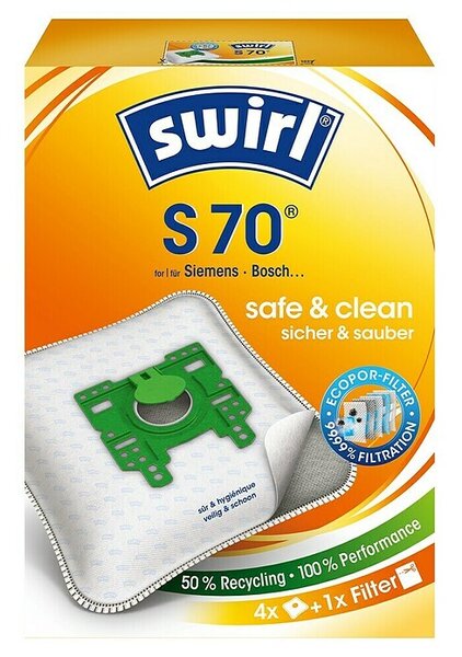 Swirl Vreča za sesalec S 70 MicroPor® (Ustrezno za: BOSCH Arriva BSN 1700 , 1801, 2010, BOSCH Arriva - Smily BSG 1000...1999, BOSCH Arriva - Smily BSG