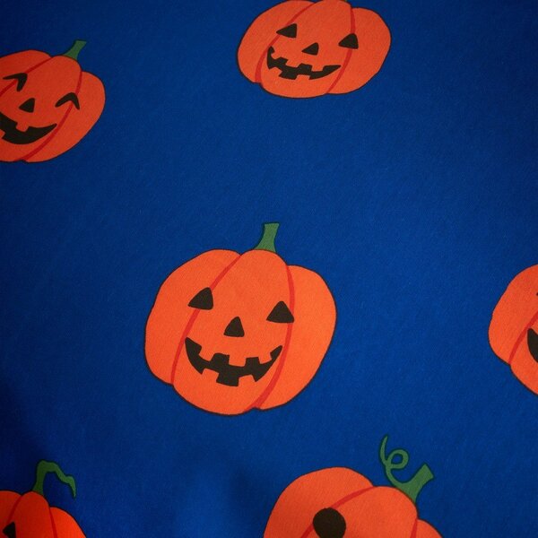 Modra/oranžna enojna posteljnina 135x200 cm Halloween Pumpkins – Catherine Lansfield