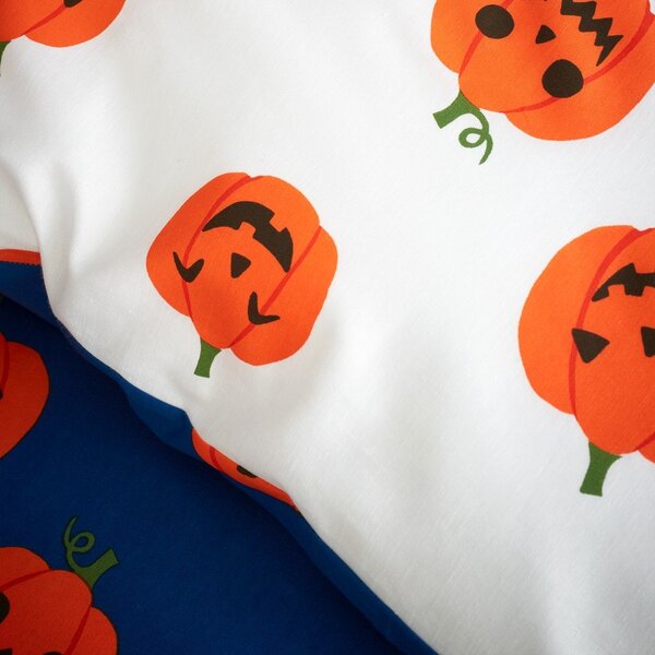 Modra/oranžna enojna posteljnina 135x200 cm Halloween Pumpkins – Catherine Lansfield