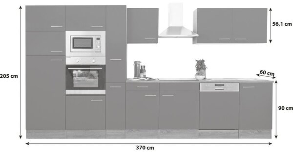Respekta Kuhinjski Blok Brez Aparatov Oliver, 370cm