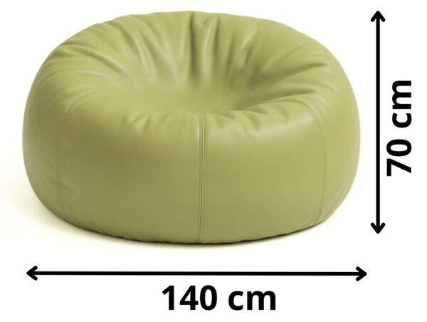 Sedežna vreča iz eko usnja žogica olivno EMI