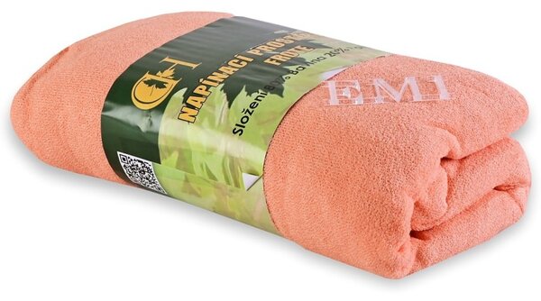 Posteljna rjuha marelična froté EMI, Ponjava 90 (100)x200