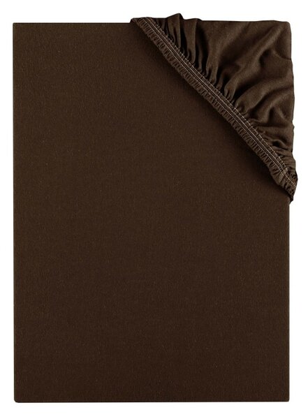 Posteljna rjuha temno rjava jersey EMI, Otroška rjuha 60x120