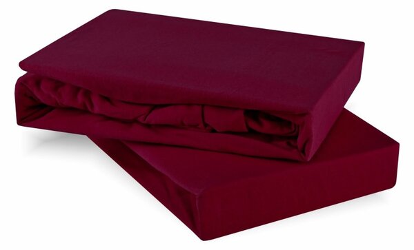 Posteljna rjuha bordo jersey EMI, Otroška rjuha 60x120