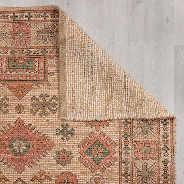 Ročno tkana preproga iz mešanice jute v rožnati barvi in barvi terakote 160x230 cm Lana Jute – Flair Rugs