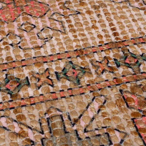 Ročno tkana preproga iz mešanice jute v rožnati barvi in barvi terakote 160x230 cm Lana Jute – Flair Rugs