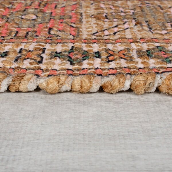 Ročno tkana preproga iz mešanice jute v rožnati barvi in barvi terakote 160x230 cm Lana Jute – Flair Rugs