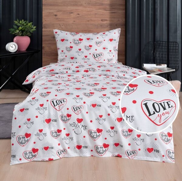 Bombažna posteljnina Valentin EMI, Standardni enojni posteljni komplet vključuje 1x 140x200 + 1x 70x90