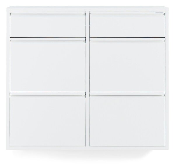 Bela kovinska preklopna omarica za čevlje 98x86x15 cm Billy – Spinder Design