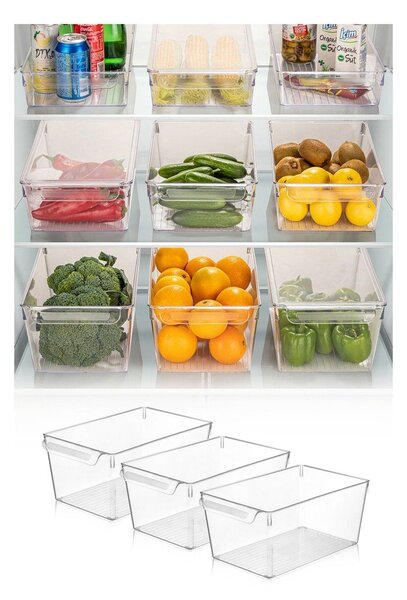 Plastični organizator hladilnika 3 kos - Hermia