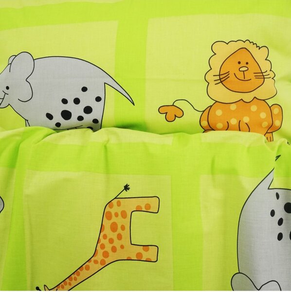 Otroška posteljnina ZOO zelena EMI, Otroški set 90x130 + 45x65