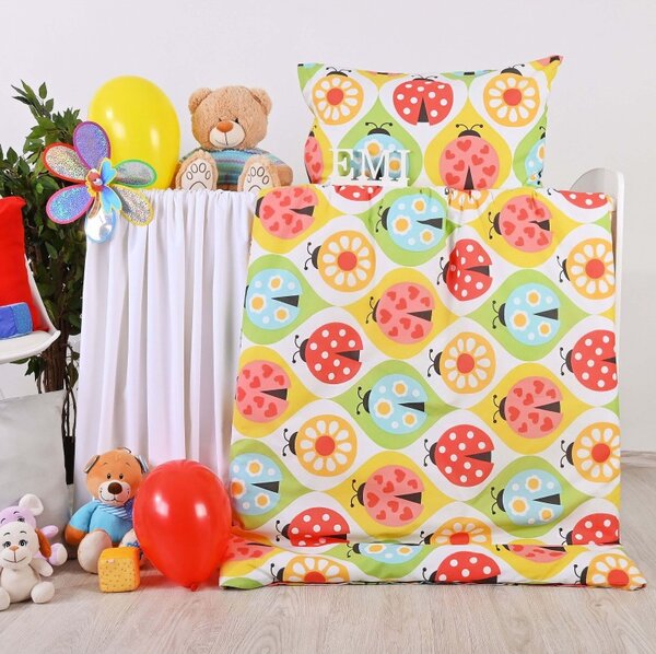 Otroška bombažna posteljnina Pikapolonice EMI, Blazina 45x65